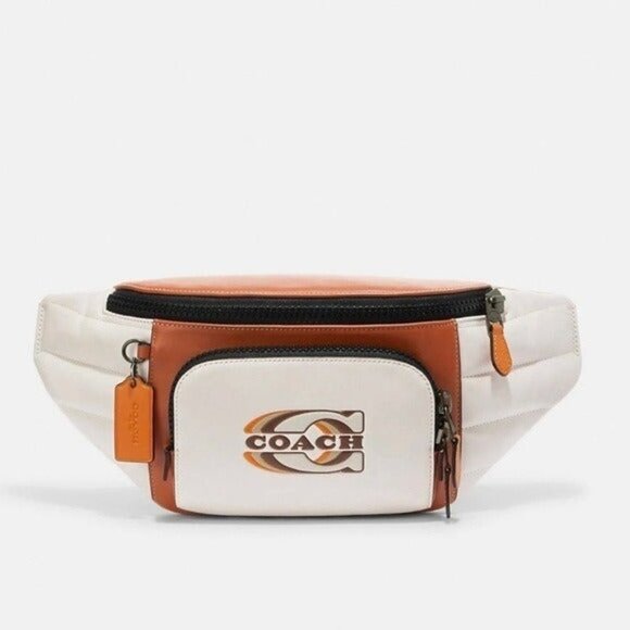 Men's Belt Authentic COACH New York Track Belt Cross Body Bag in Quilted Leather - Picture 10 of 10